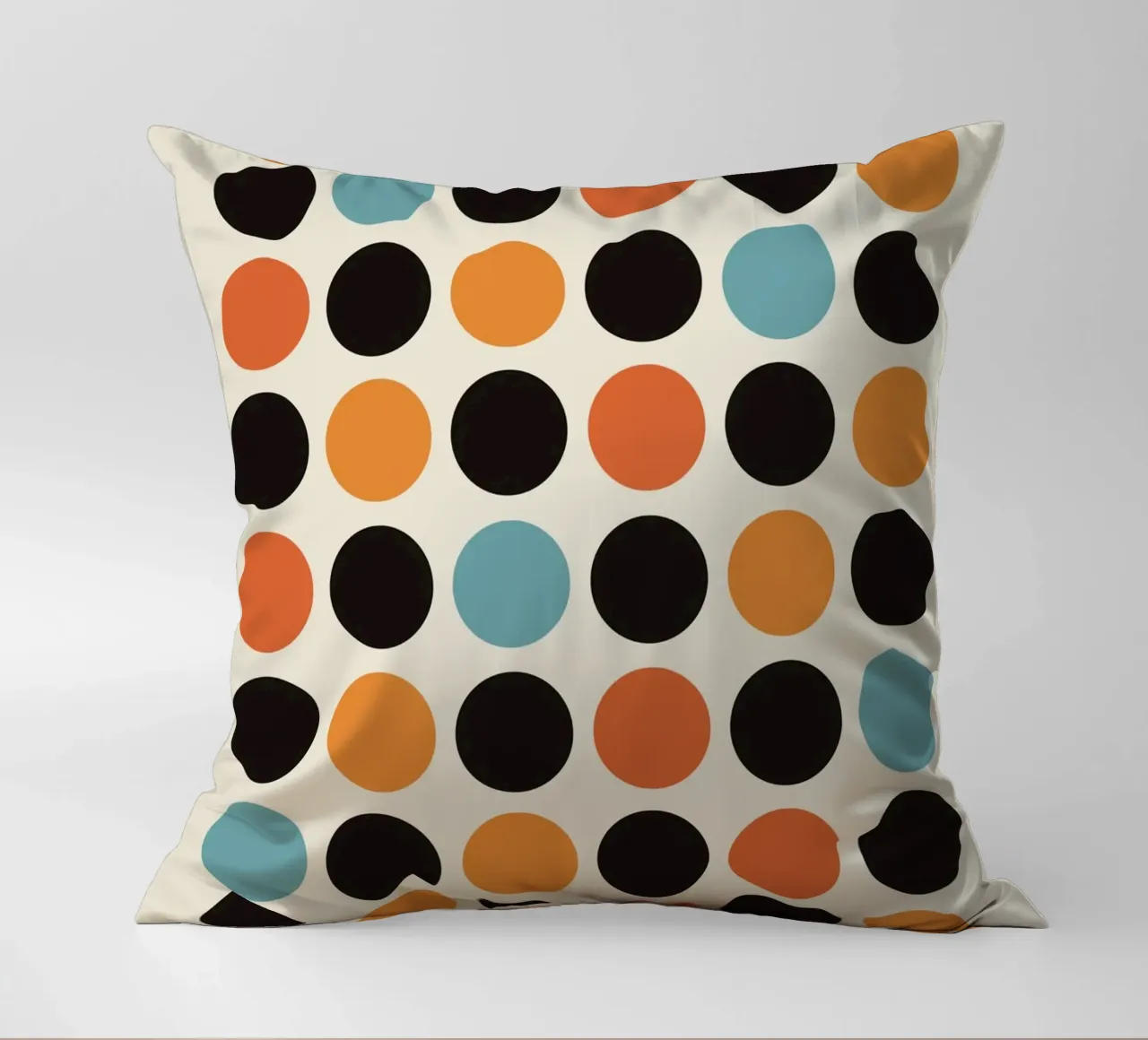 circles pattern decorative cushion by Amber Hughes