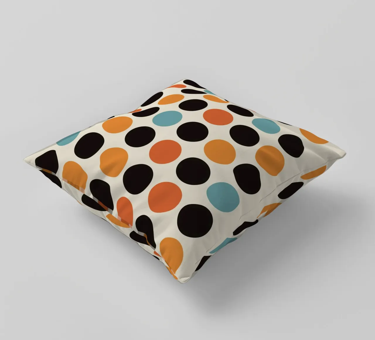 circles pattern decorative cushion by Amber Hughes