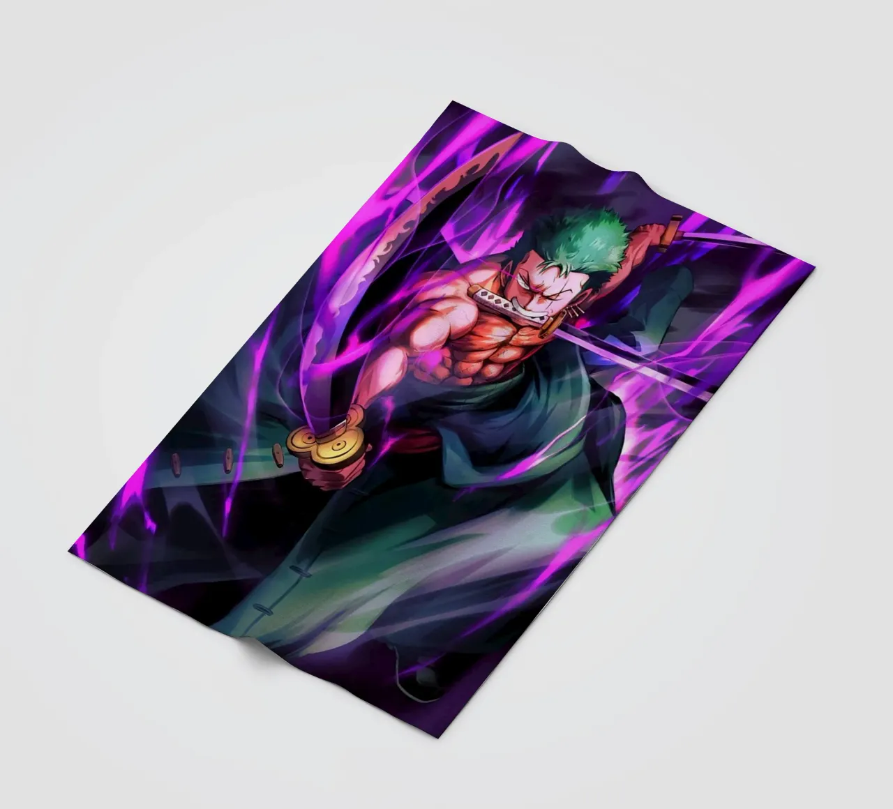 Zoro One Piece coperta in pile da Musadad Shop