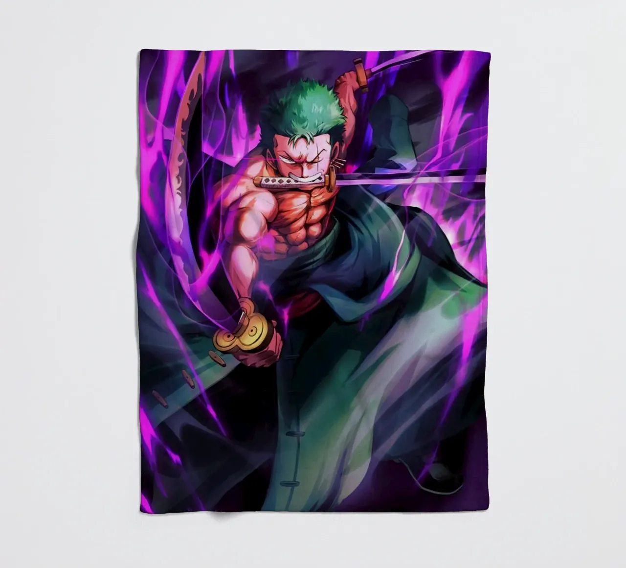 Zoro One Piece coperta in pile da Musadad Shop