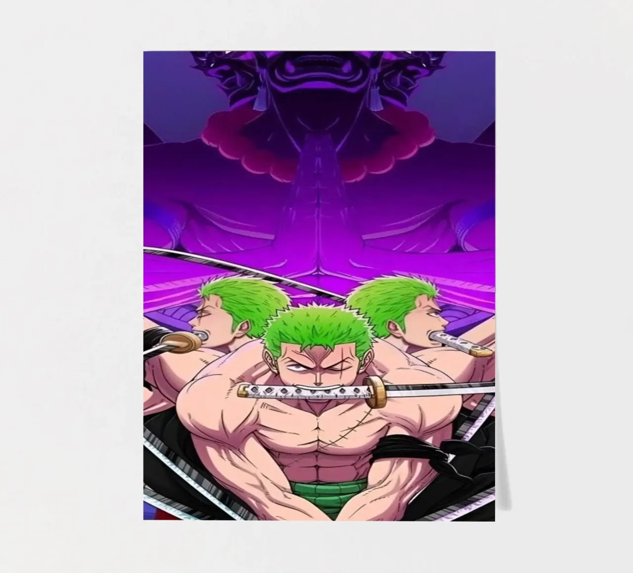 Roronoa Zoro One Piece foglio adesivo da Musadad Shop