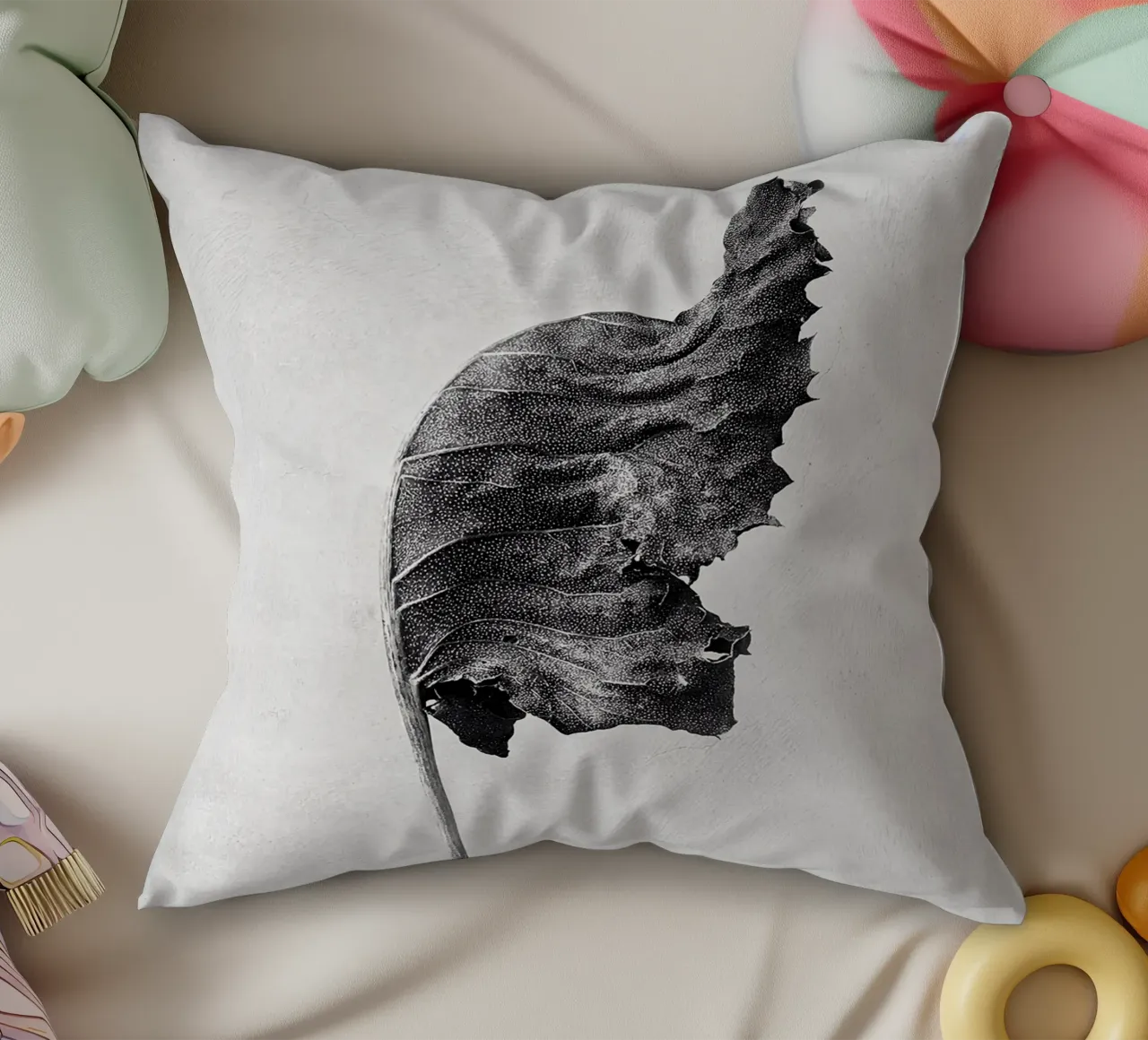 Foglia BW cuscino da Amber Hughes