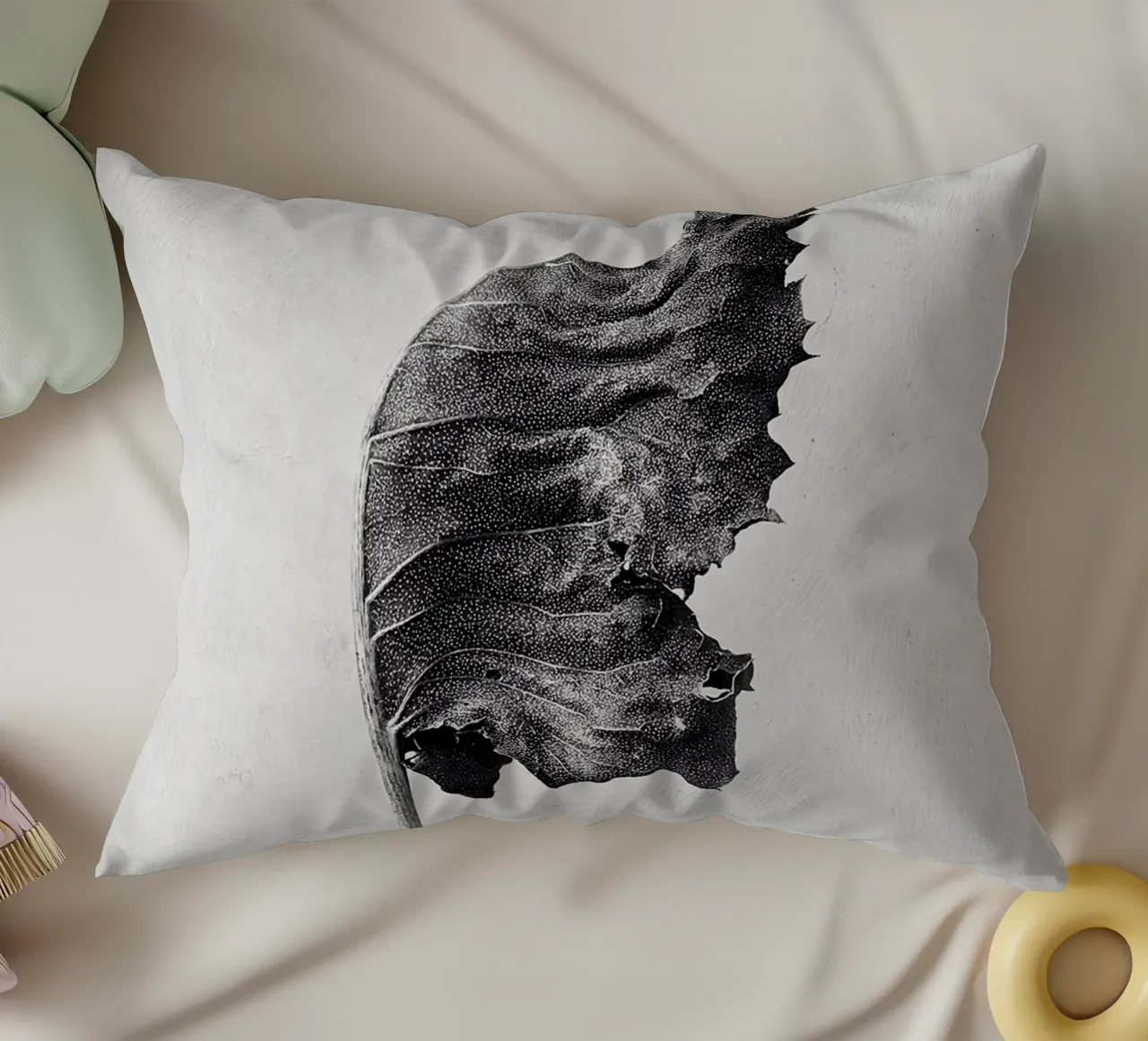 Foglia BW cuscino da Amber Hughes