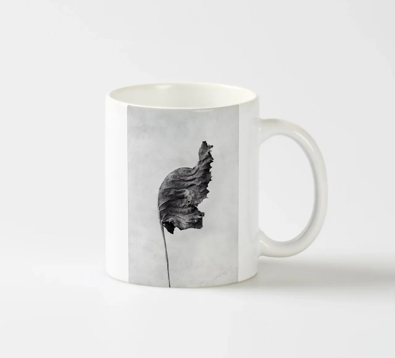 Foglia BW tazza in ceramica da Amber Hughes