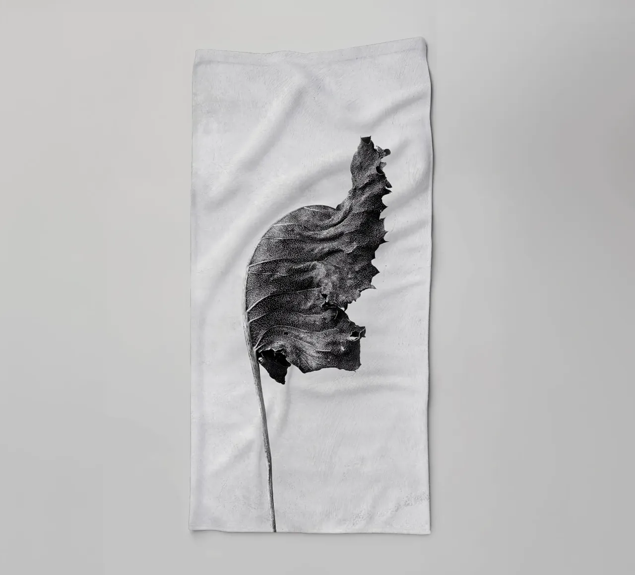 Leaf BW towel by Amber Hughes