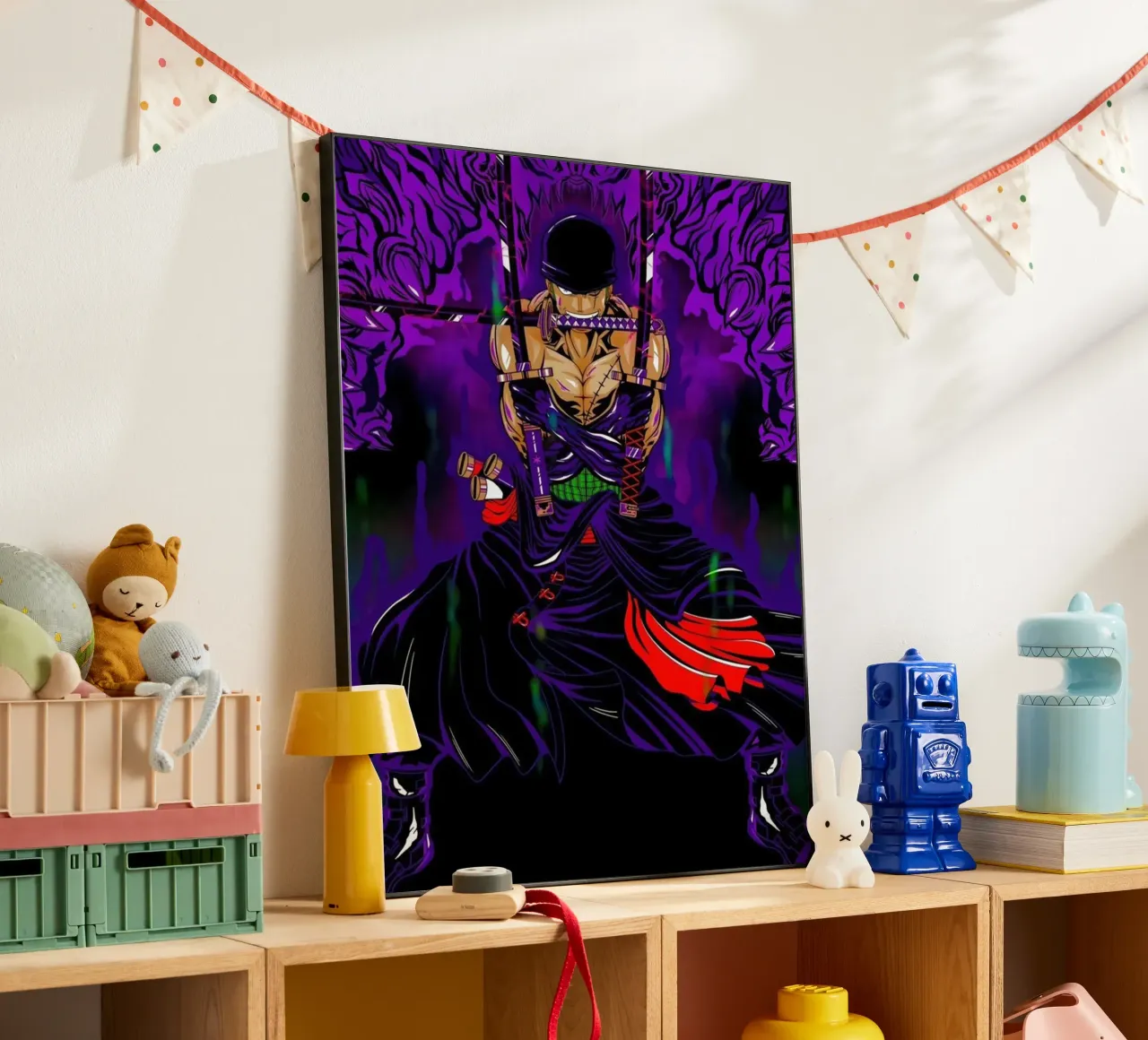 Zoro One Piece Anime aluminium-dibond van Musadad Shop