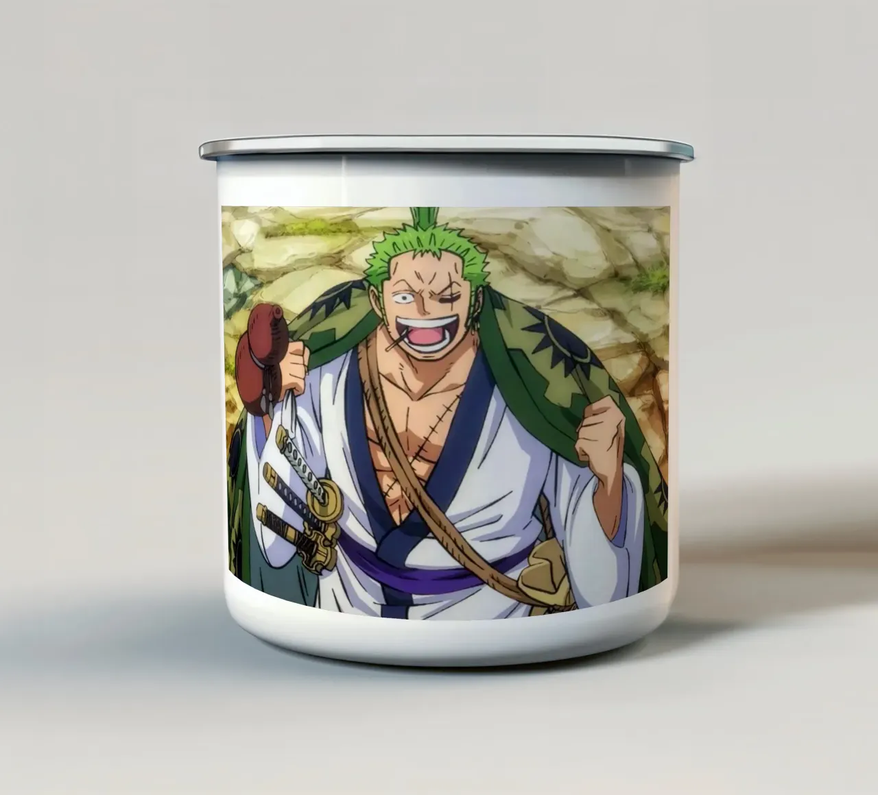 Roronoa Zoro tazza in smalto da Musadad Shop