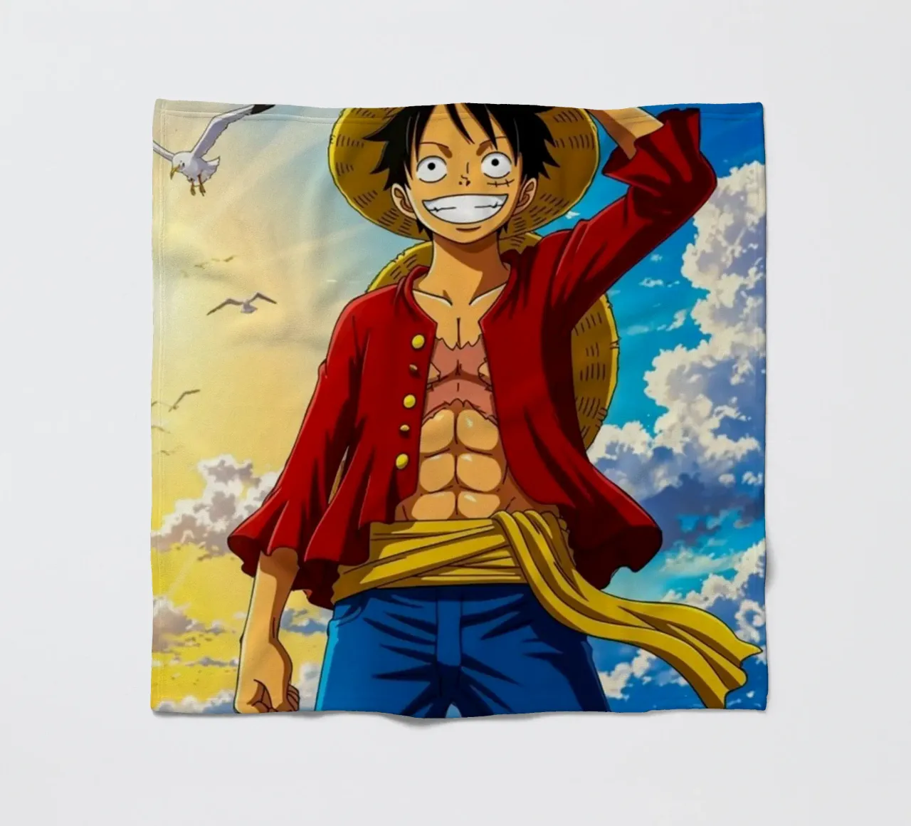 Luffy One Piece coperta in pile da Musadad Shop