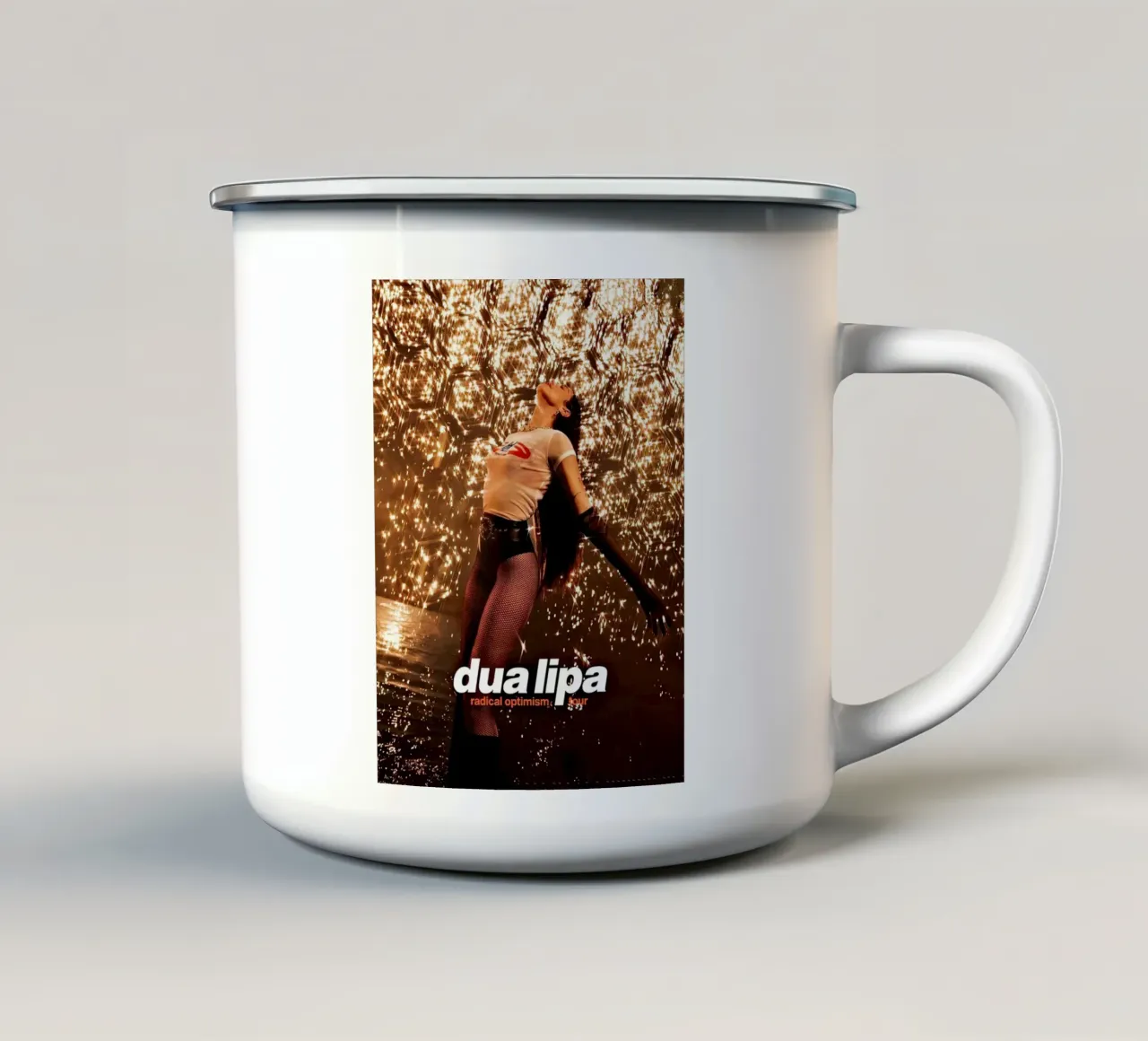 Dua Lipa tazza in smalto da Musadad Shop