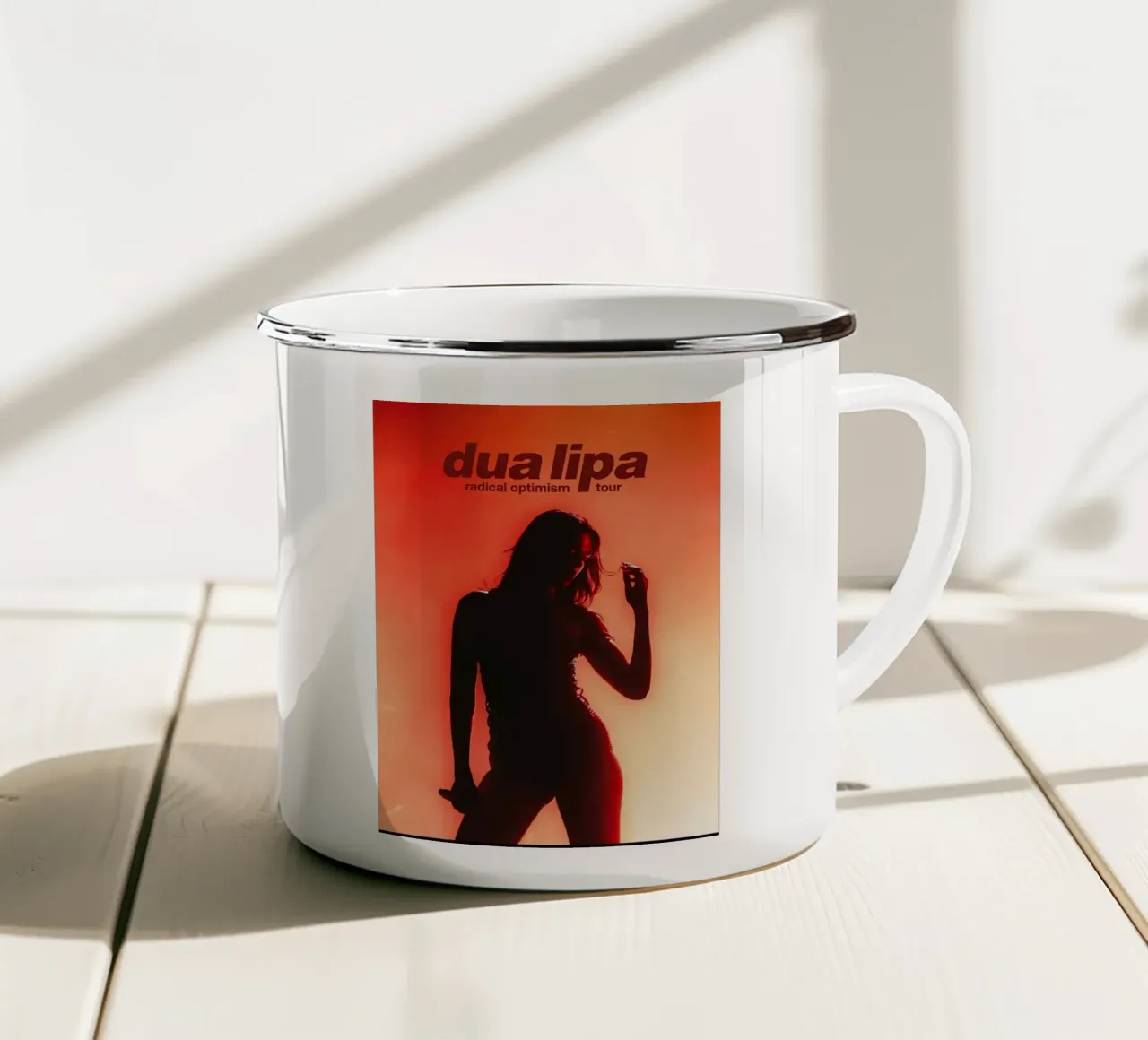 Dua Lipa tazza in smalto da Musadad Shop