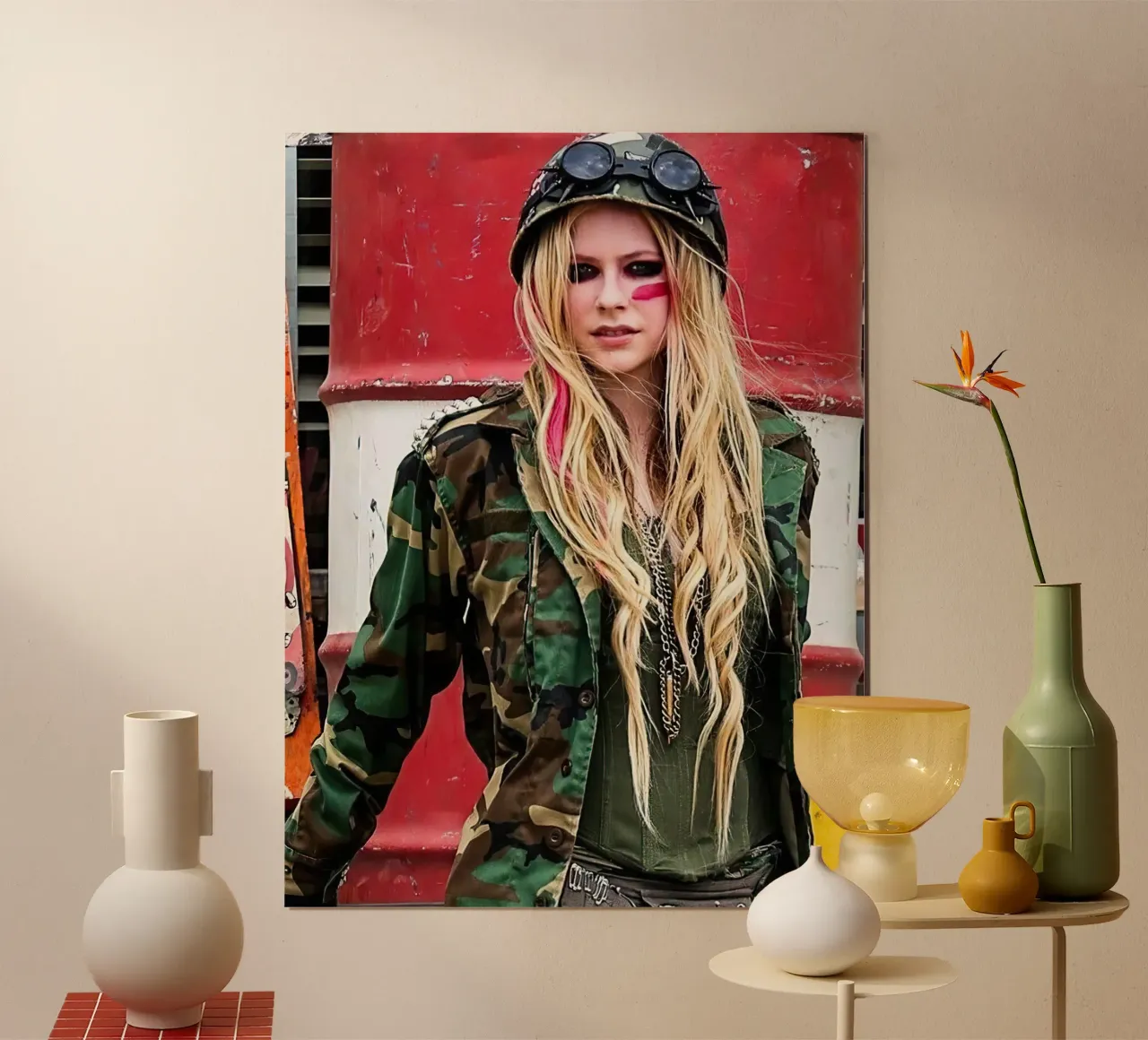 Avril Lavigne poster con telaio in plastica da Musadad Shop