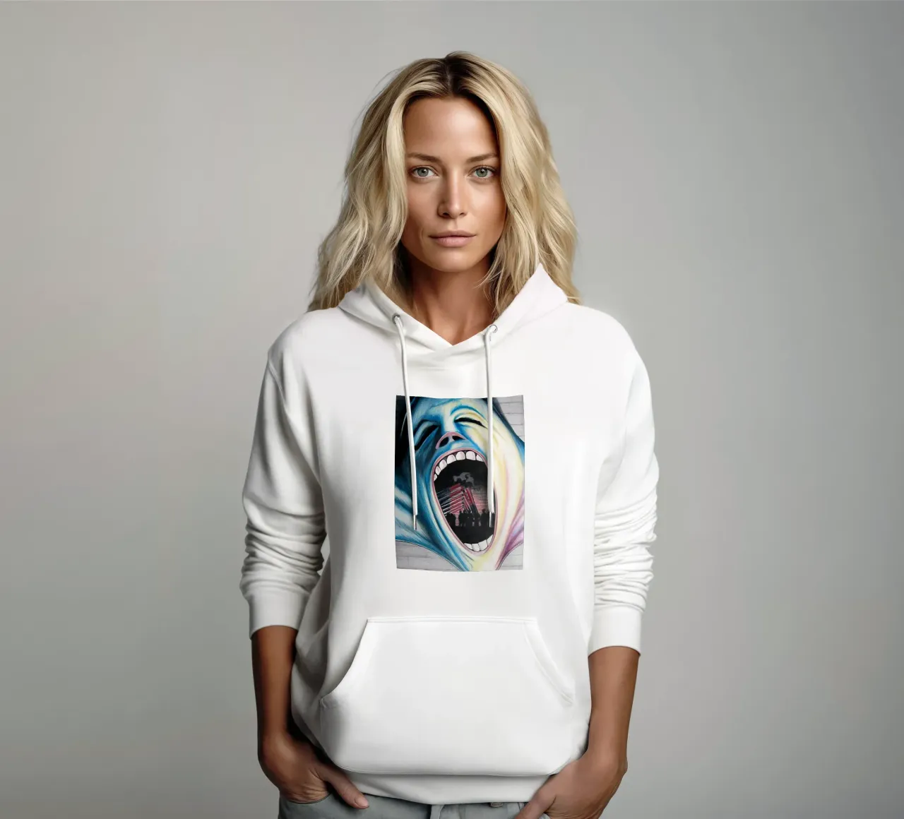 Pink Floyd The Wall felpa con cappuccio da Musadad Shop