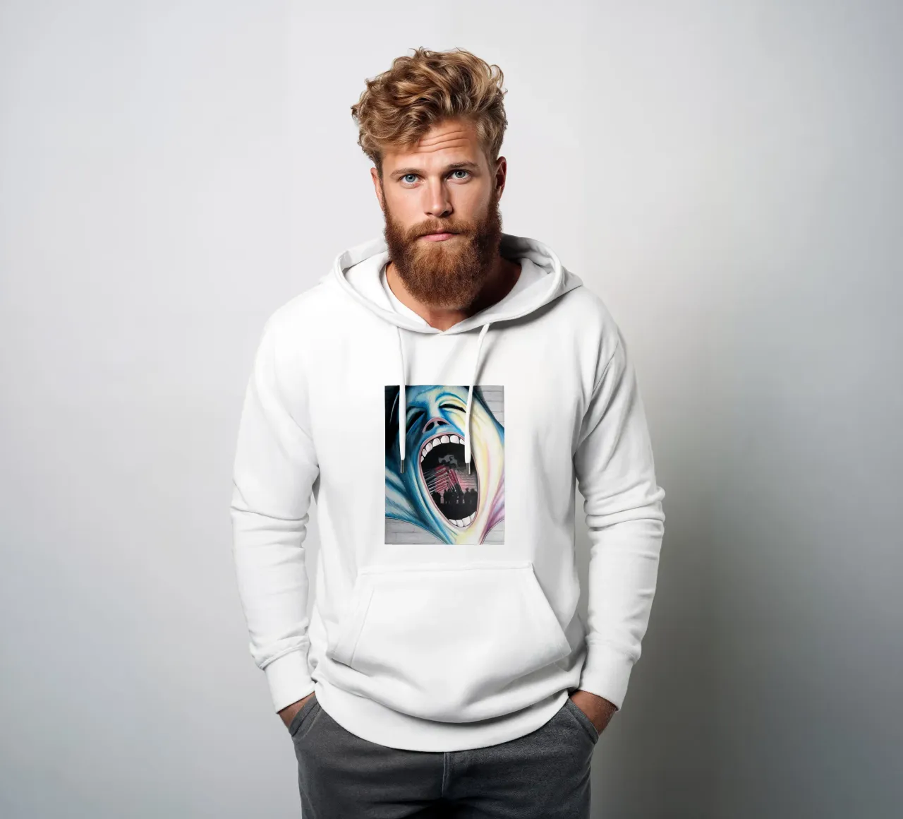 Pink Floyd The Wall felpa con cappuccio da Musadad Shop