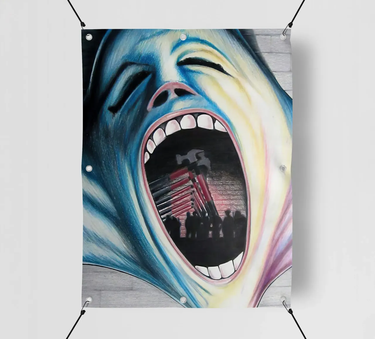 Pink Floyd The Wall telo in pvc da Musadad Shop