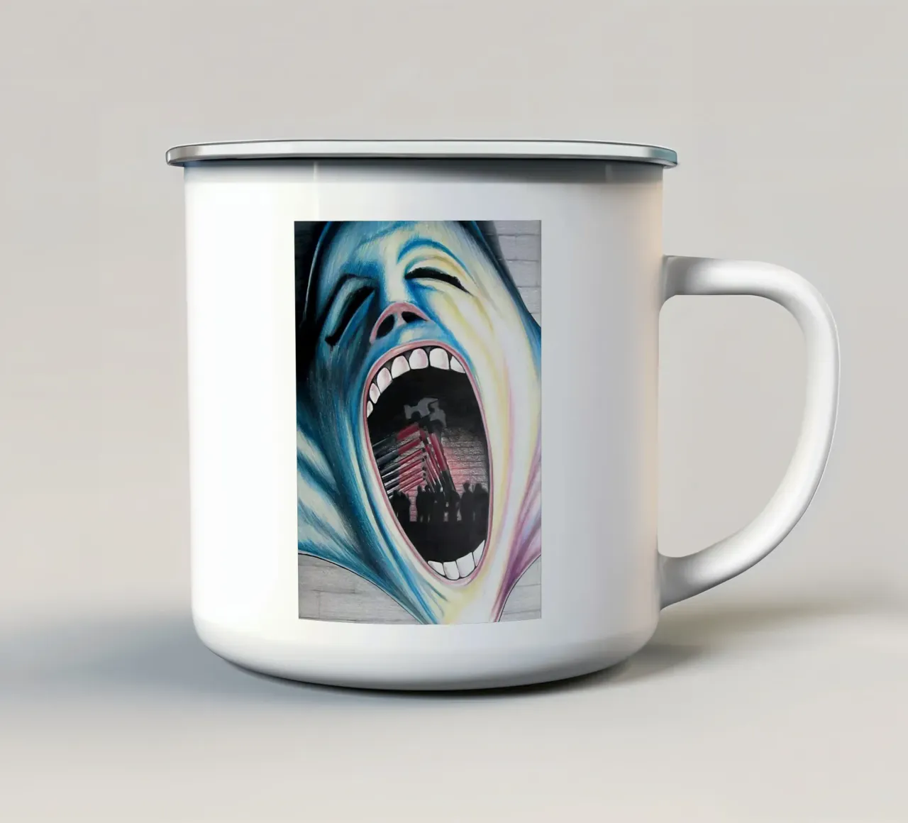Pink Floyd The Wall tazza in smalto da Musadad Shop