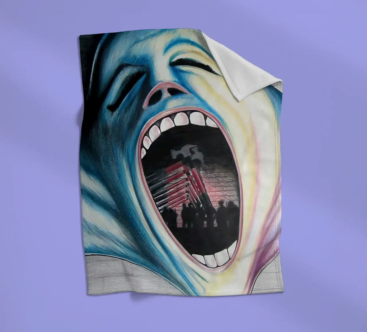 Pink Floyd The Wall coperta in pile da Musadad Shop