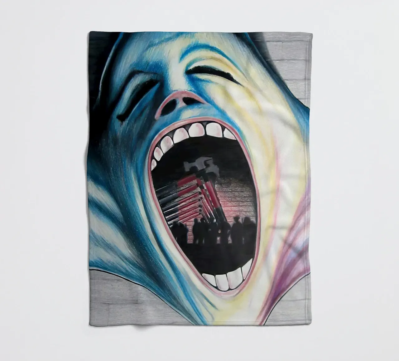 Pink Floyd The Wall coperta in pile da Musadad Shop