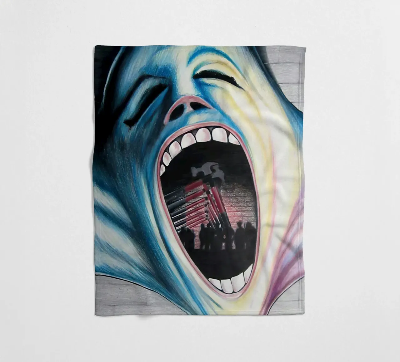 Pink Floyd The Wall coperta in pile da Musadad Shop