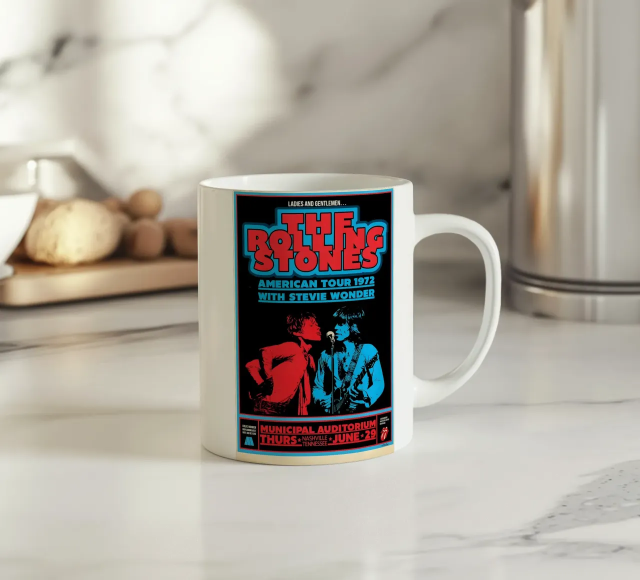 the rolling stones vinyl Album Cover Tin Sign Tour ceramic mug by DGUnder