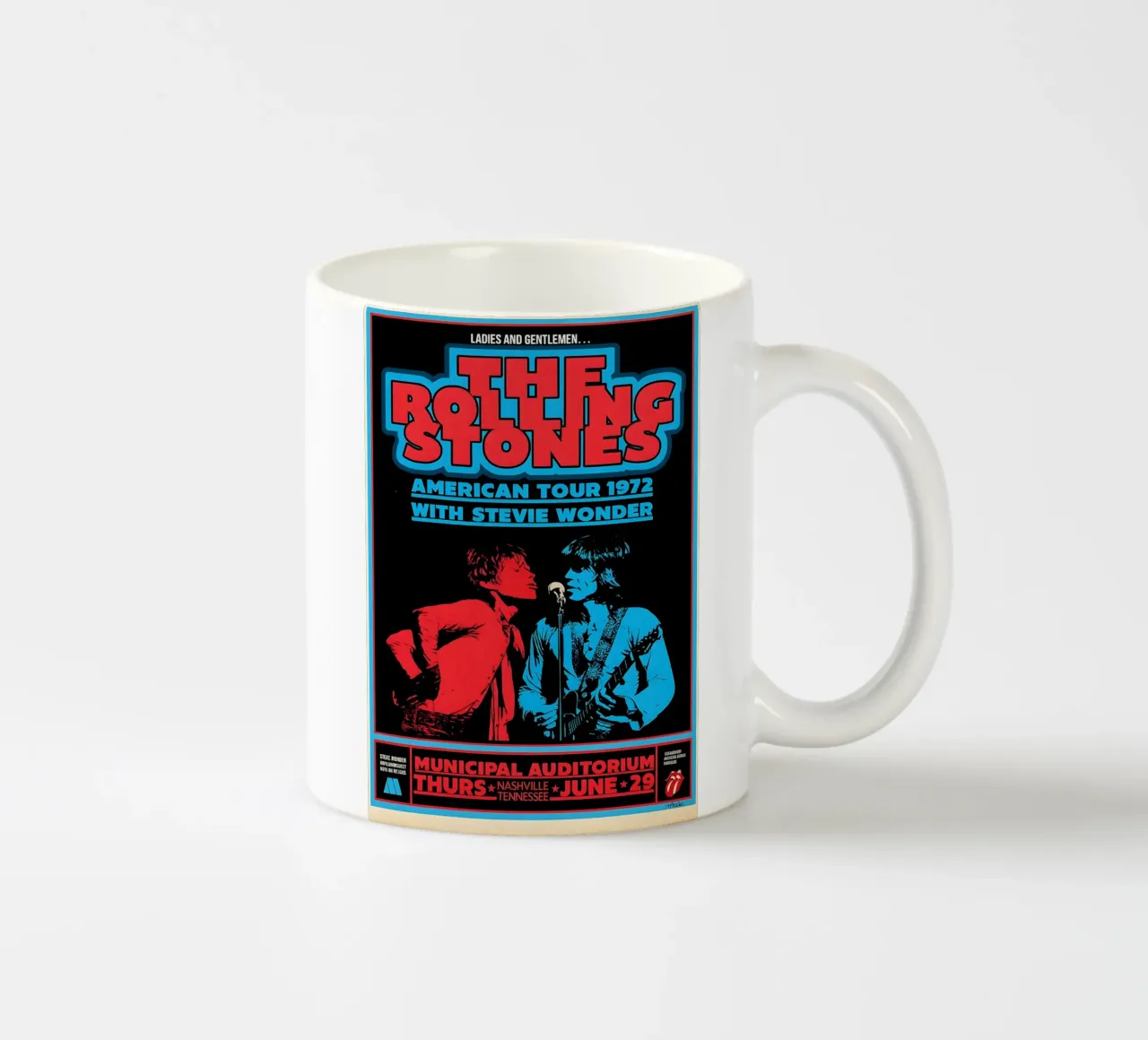 the rolling stones vinyl Album Cover Tin Sign Tour ceramic mug by DGUnder