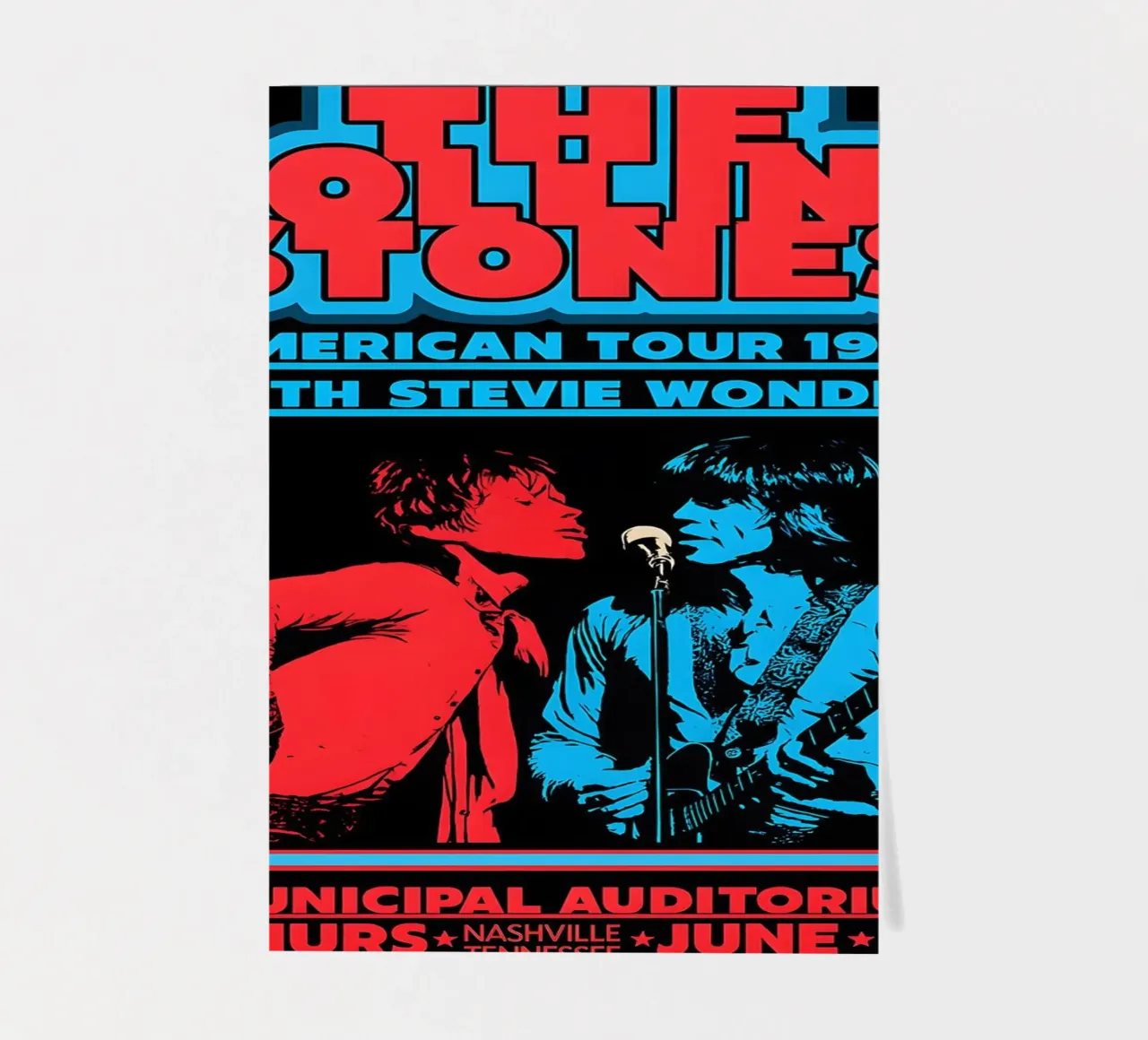 the rolling stones vinyl Album Cover Tin Sign Tour sticker sheet by DGUnder
