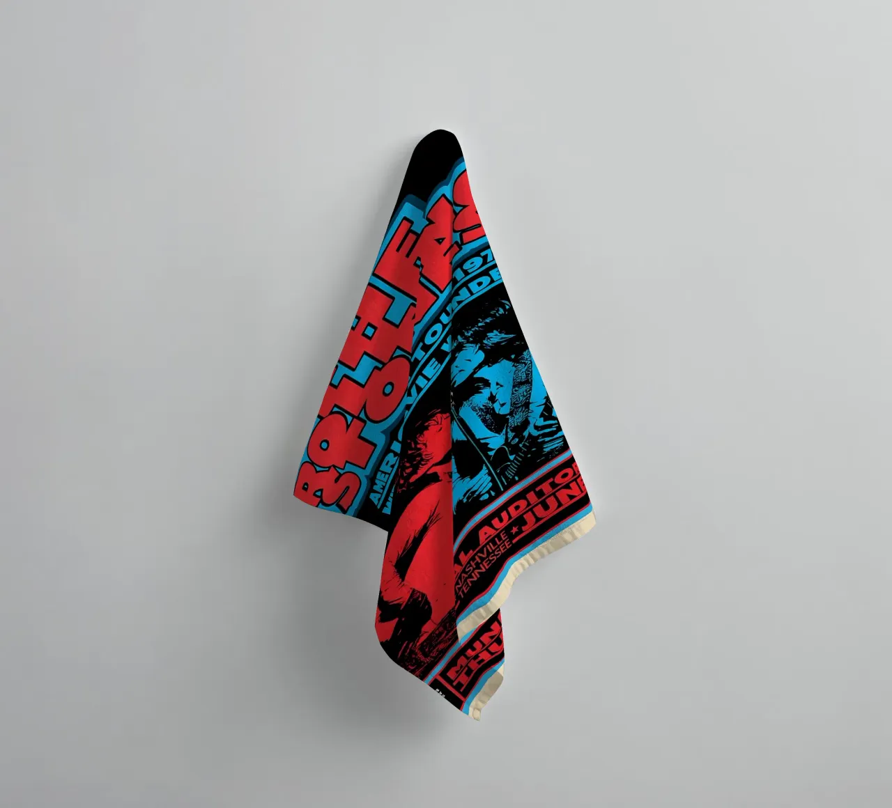 the rolling stones vinyl Album Cover Tin Sign Tour towel by DGUnder