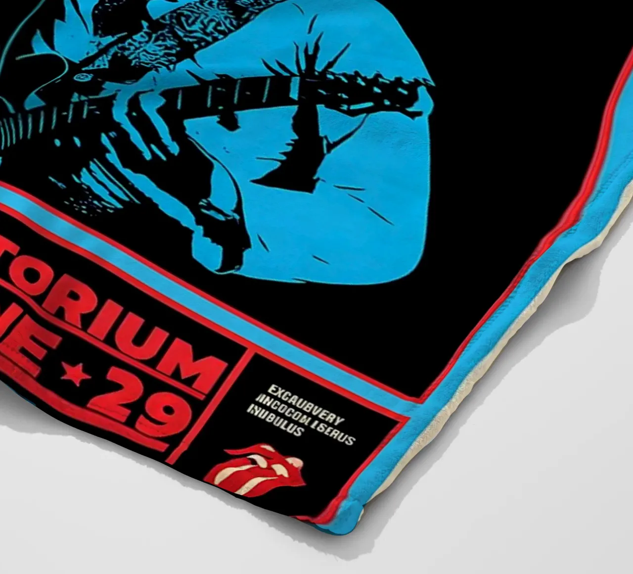 the rolling stones vinyl Album Cover Tin Sign Tour fleece blanket by DGUnder