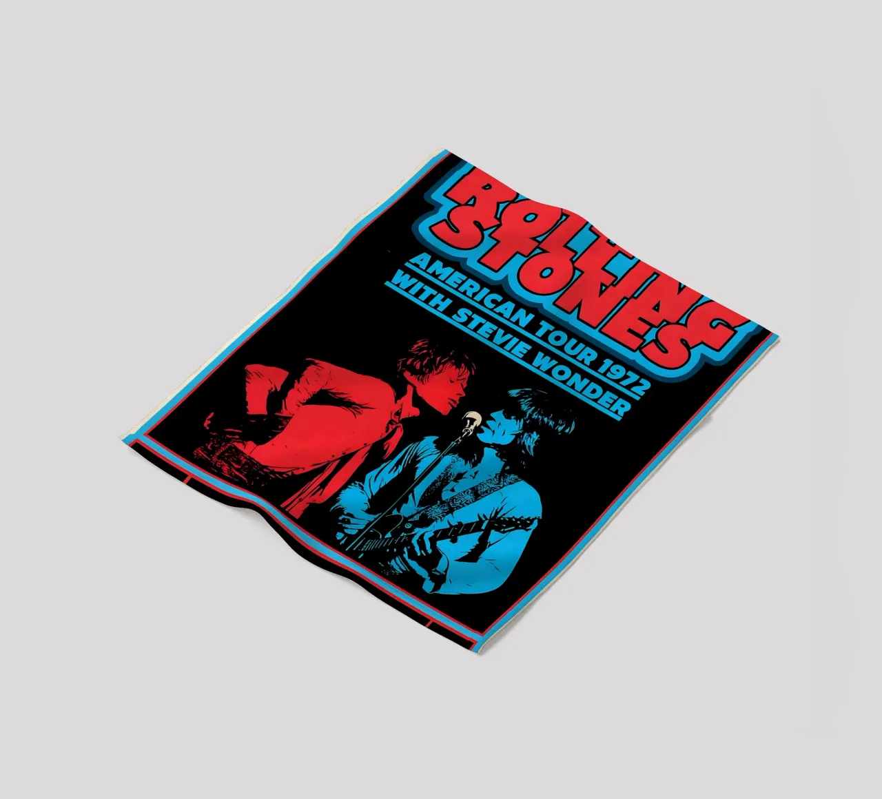 the rolling stones vinyl Album Cover Tin Sign Tour fleece blanket by DGUnder