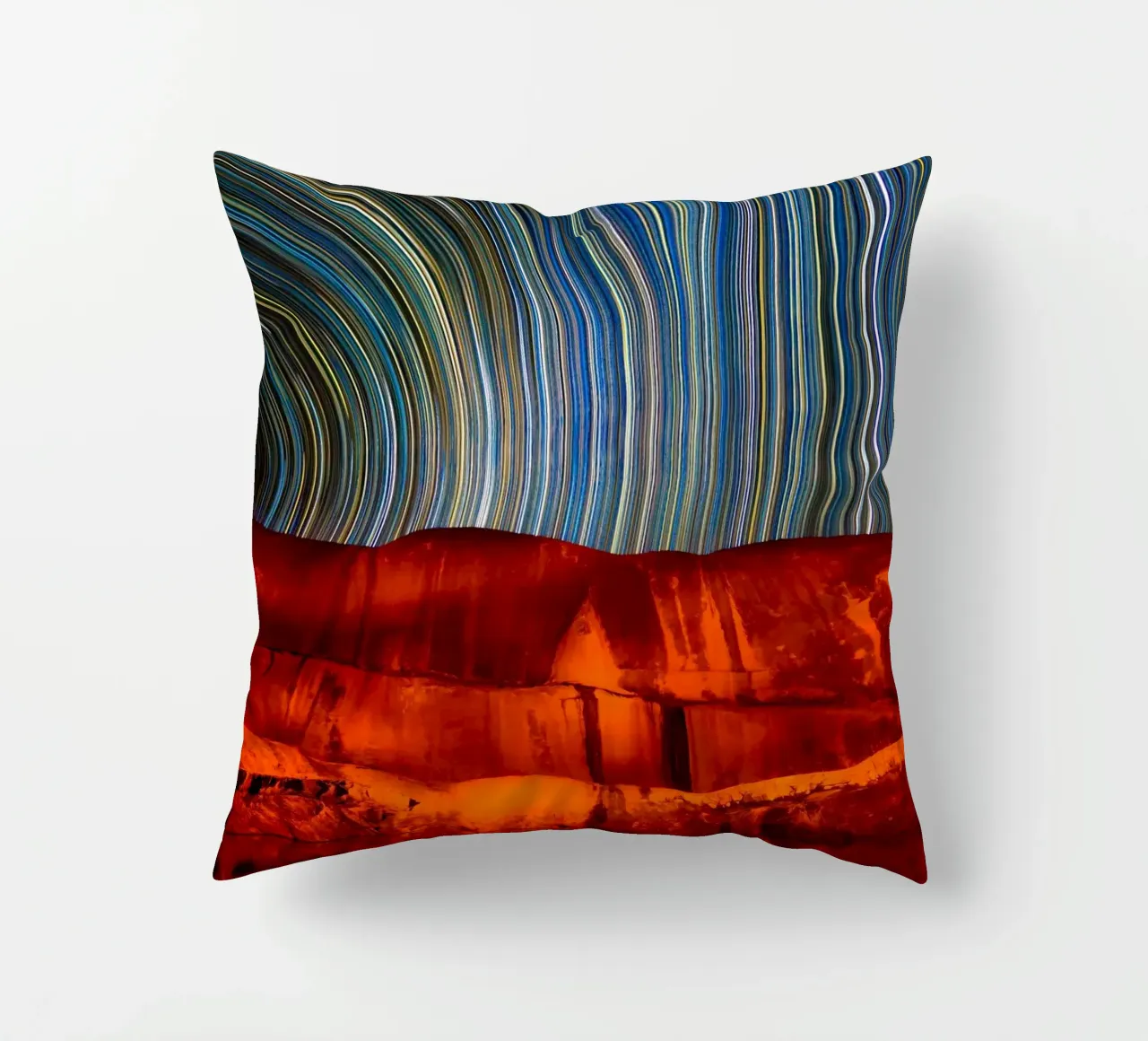 star-trails night-sky decorative cushion by Earthly Visions