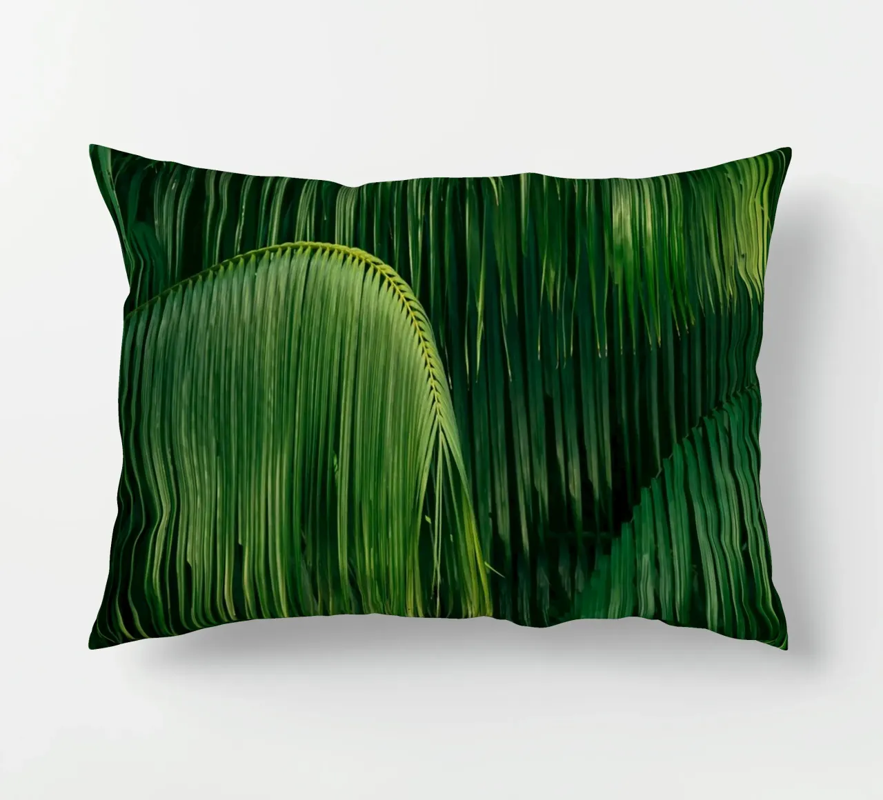 palm leaves tropical foliage decorative cushion by Earthly Visions