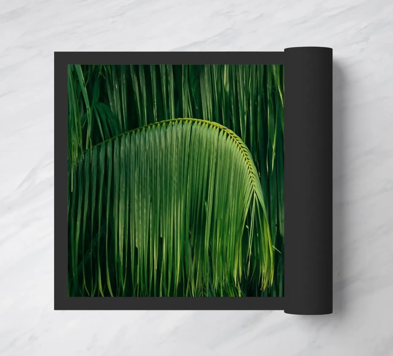 palm leaves tropical foliage doormat by Earthly Visions
