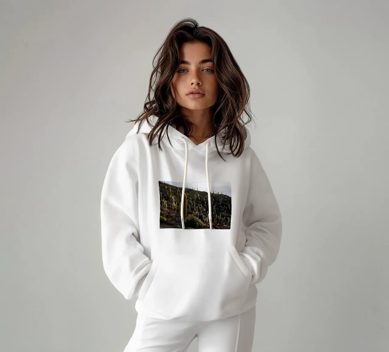 cactus del deserto felpa con cappuccio da Earthly Visions