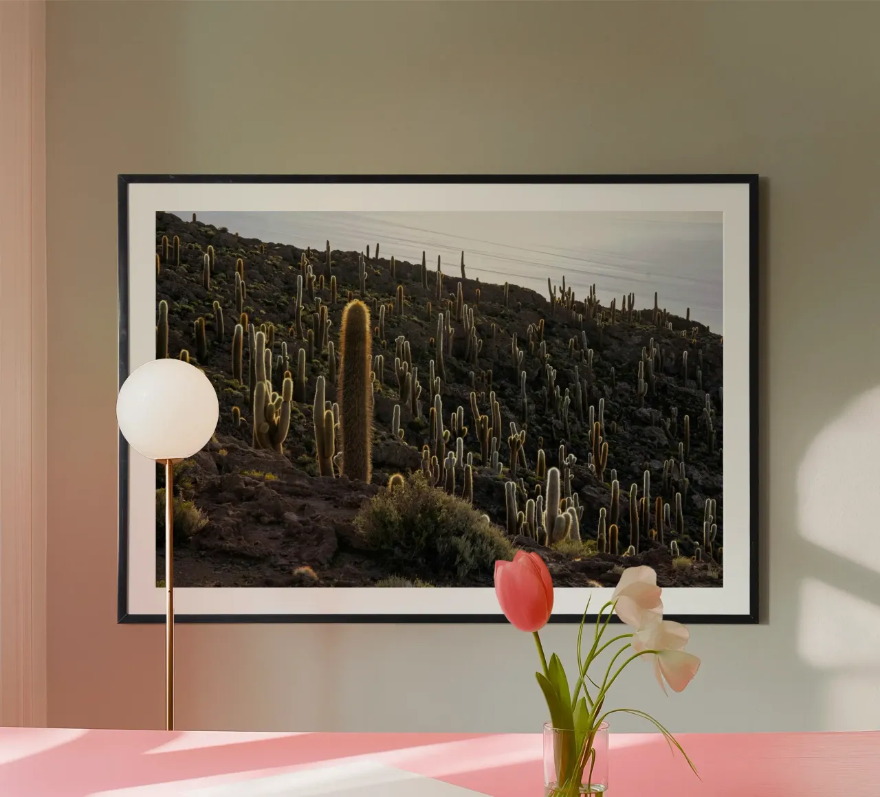 cactuswoestijn poster van Earthly Visions