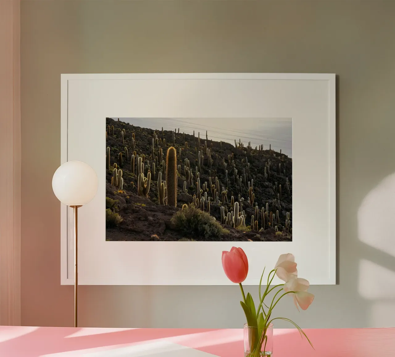 cactuswoestijn poster van Earthly Visions