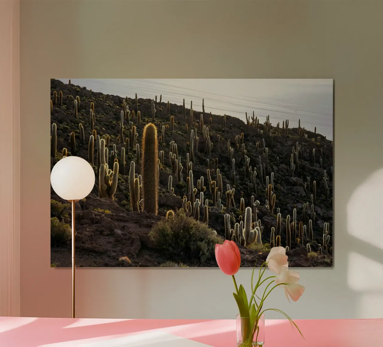 cactuswoestijn poster van Earthly Visions