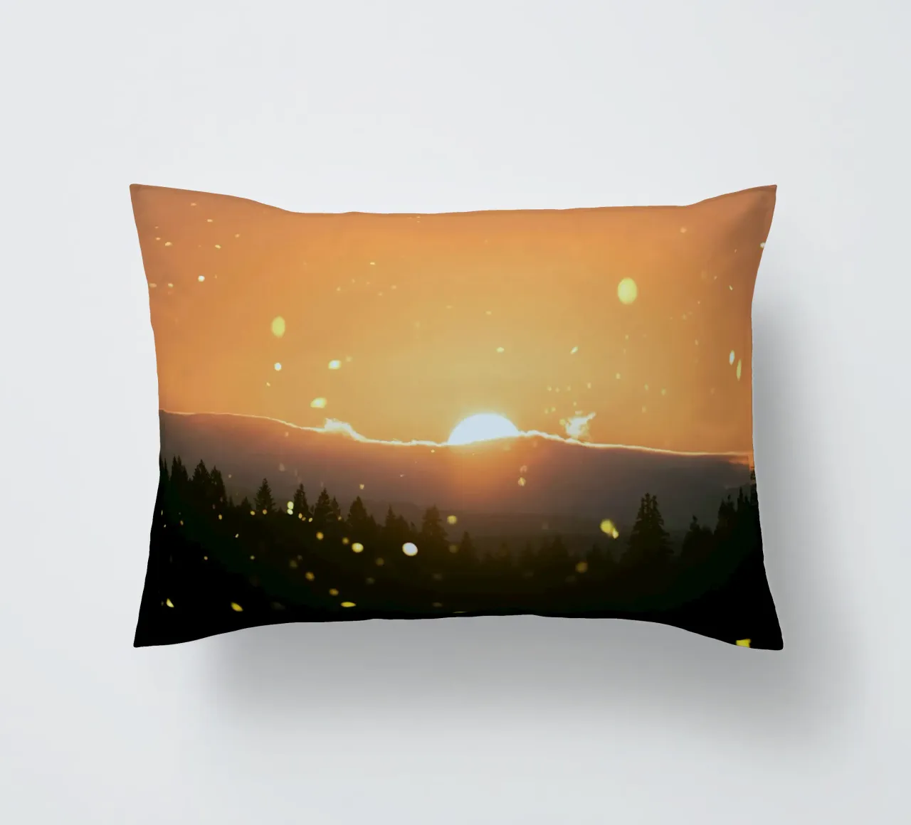 sunset sun decorative cushion by Earthly Visions