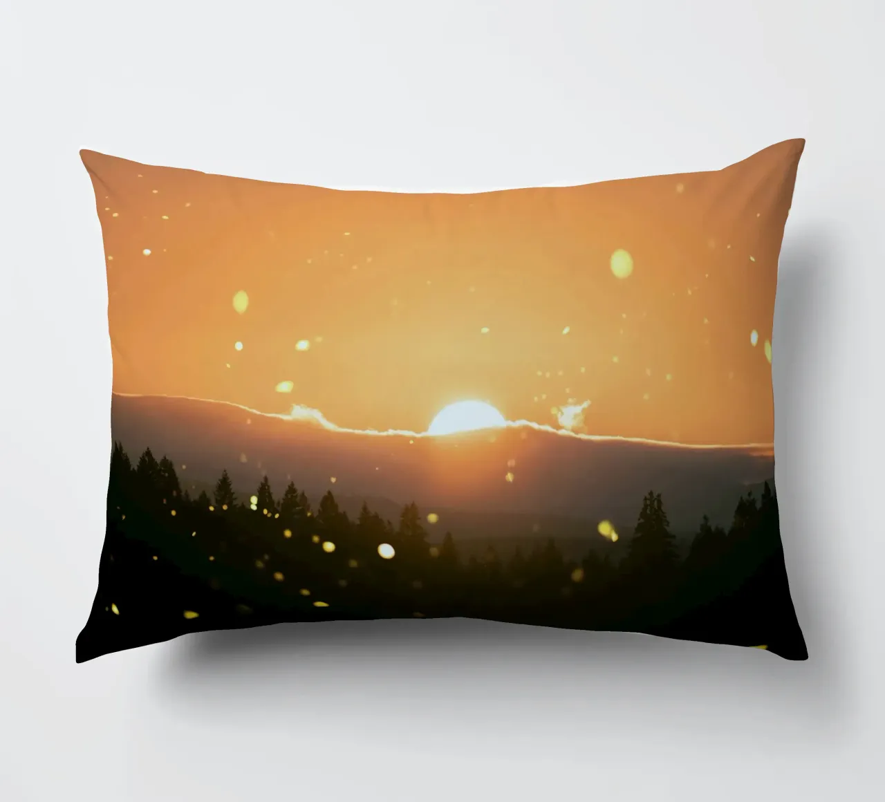 sunset sun decorative cushion by Earthly Visions