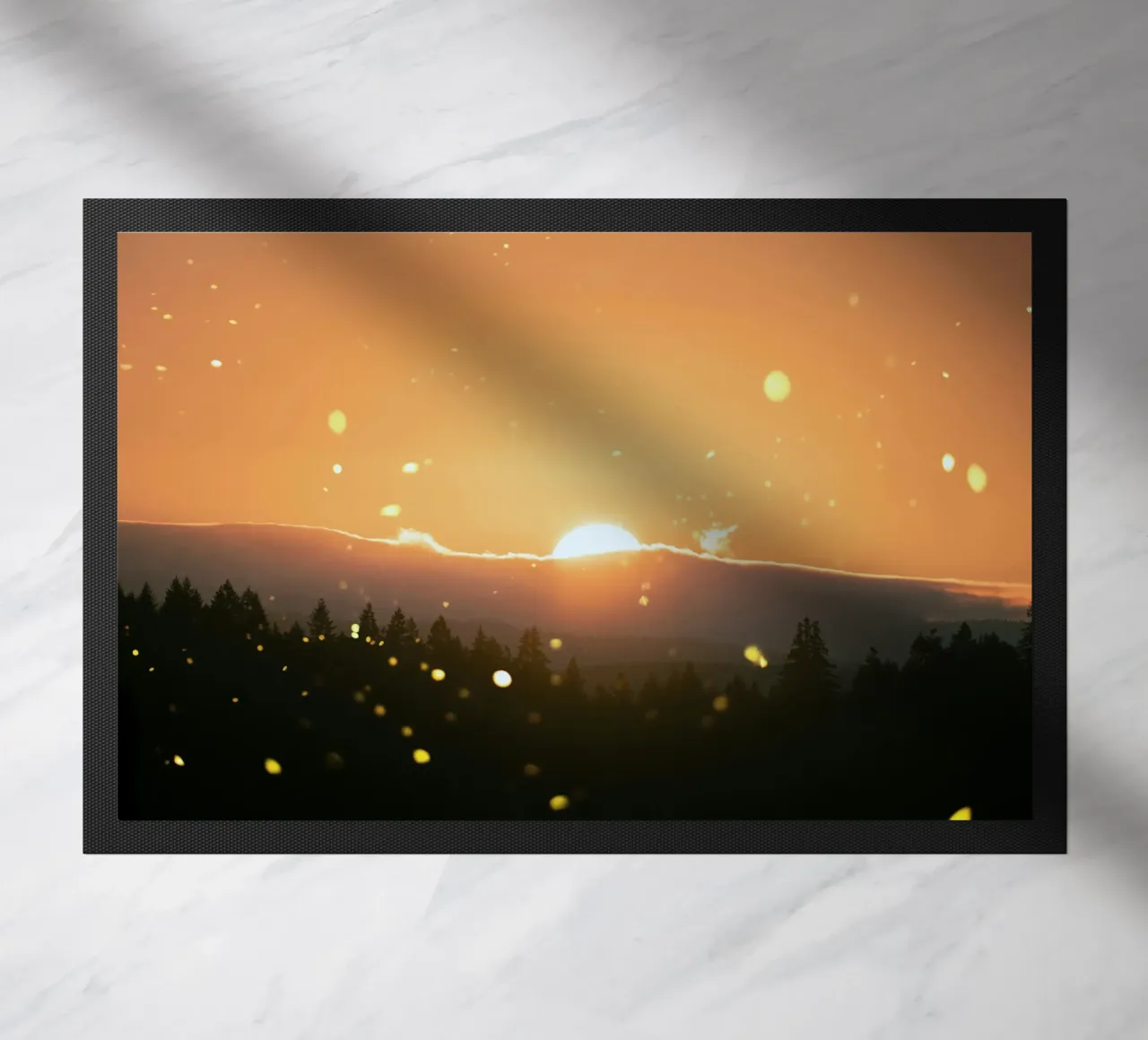 sunset sun doormat by Earthly Visions