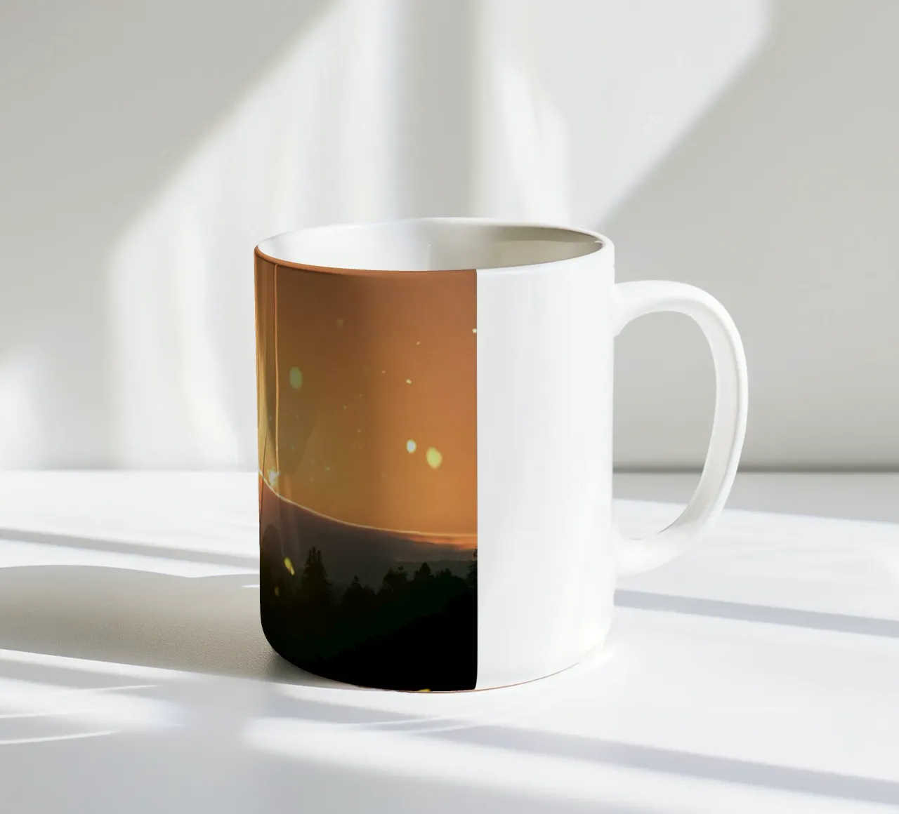 sunset sun ceramic mug by Earthly Visions