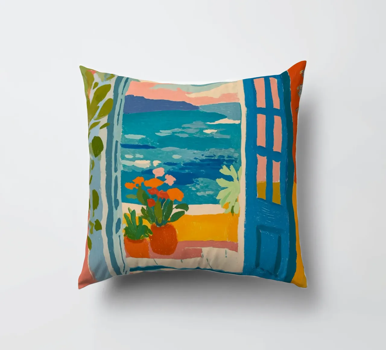 Vacanze con vista sul mare cuscino da Carinaprint