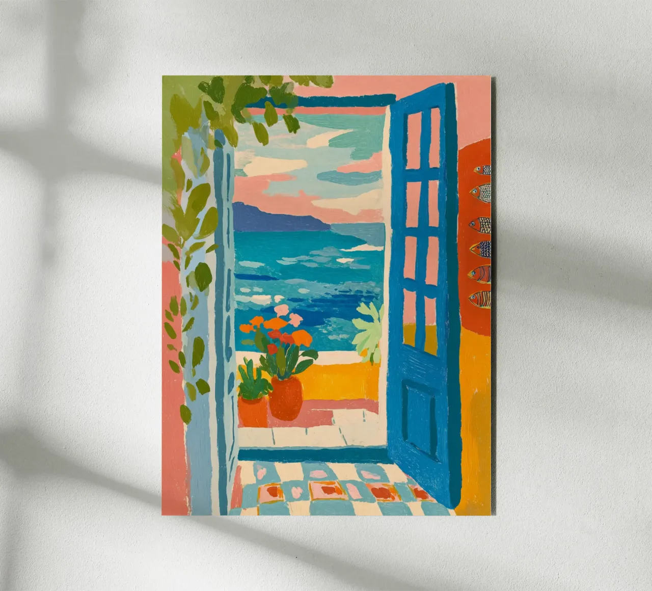 Holidays with a sea view forex plate by Carinaprint
