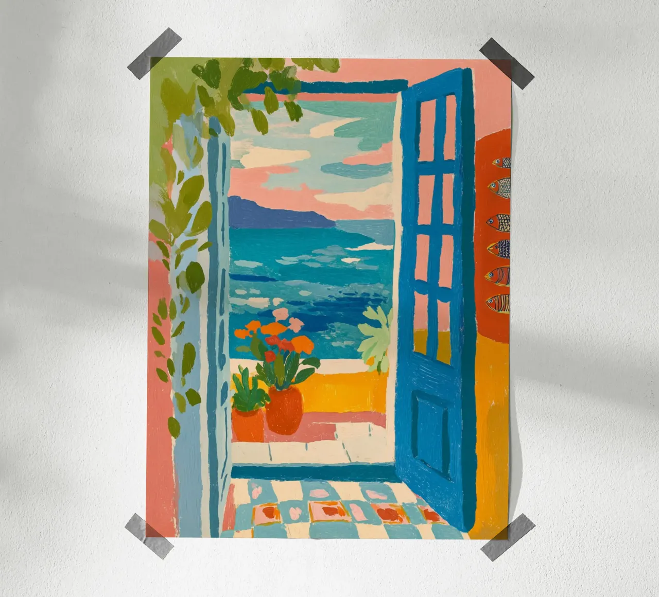 Vacanze con vista sul mare carta hahnemühle da Carinaprint