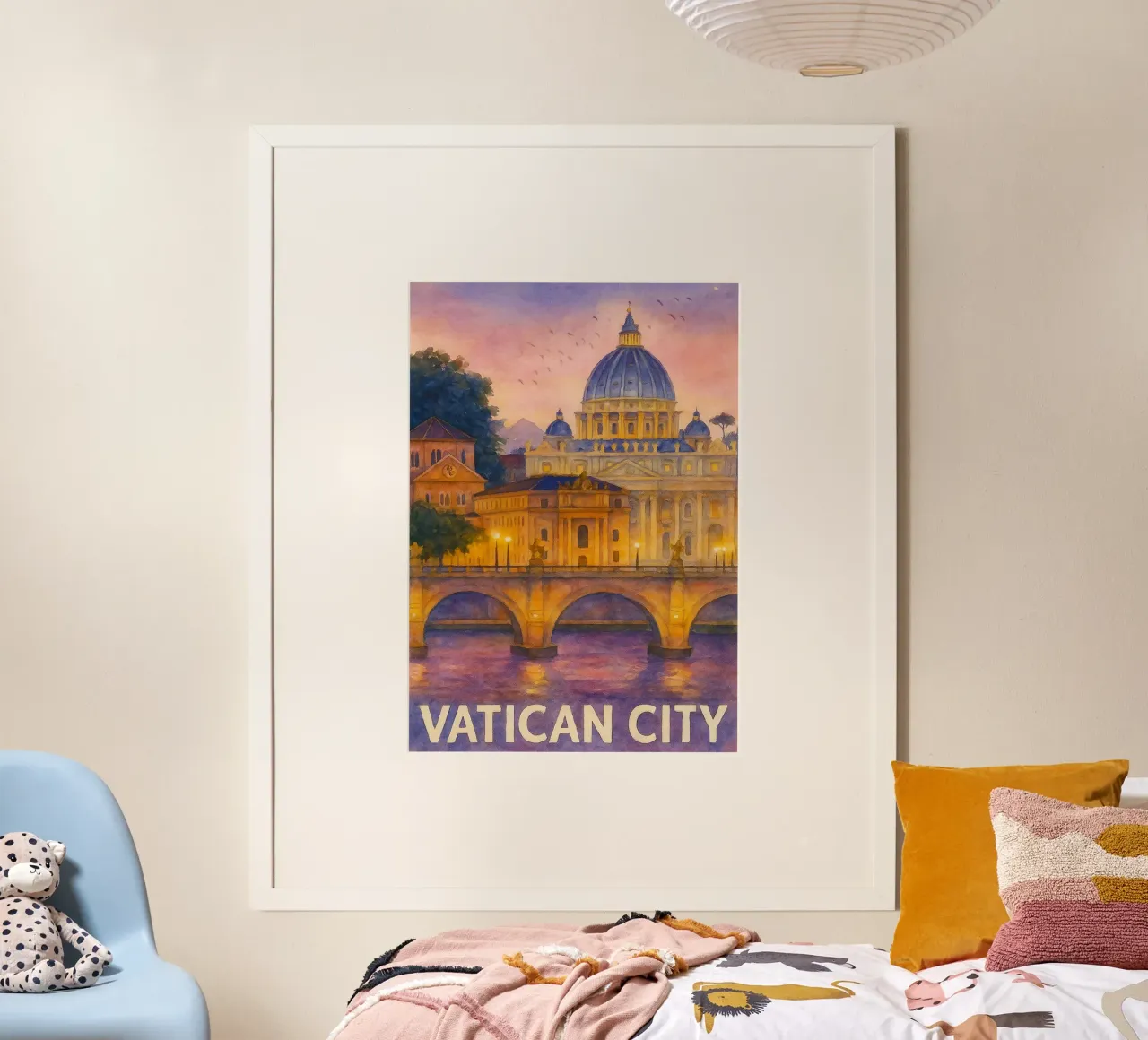L'immaginazione pittorica vaticana poster con telaio in legno da Diamond