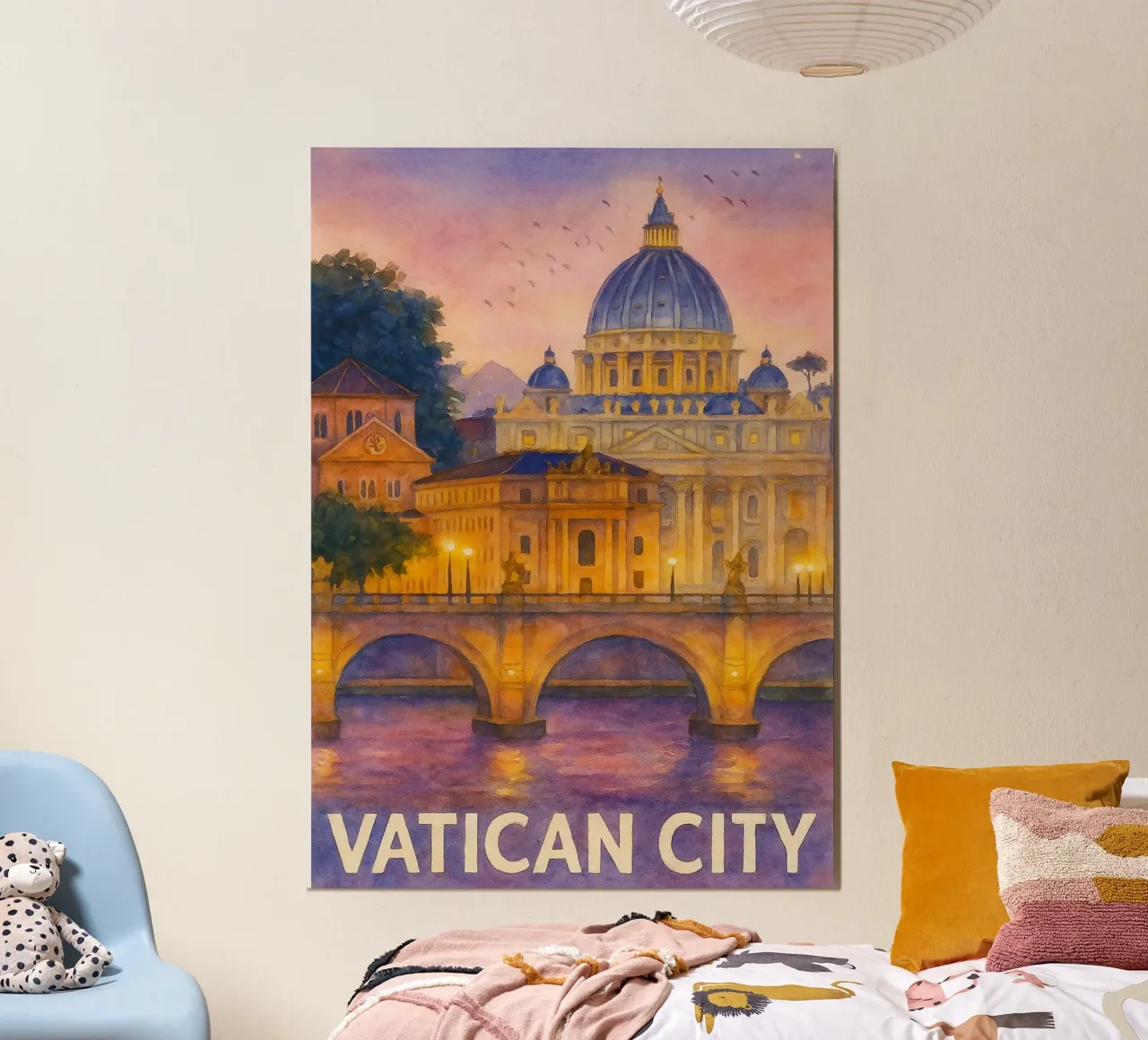 L'immaginazione pittorica vaticana poster con telaio in legno da Diamond