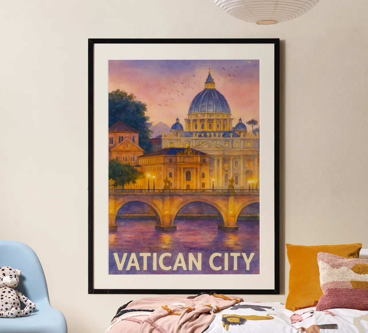 L'immaginazione pittorica vaticana poster con telaio in legno da Diamond