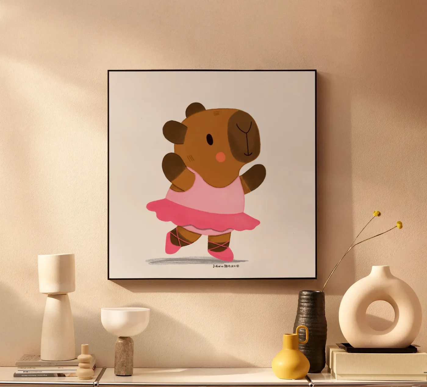 Capybara Ballerina plexiglass da julianamotzko