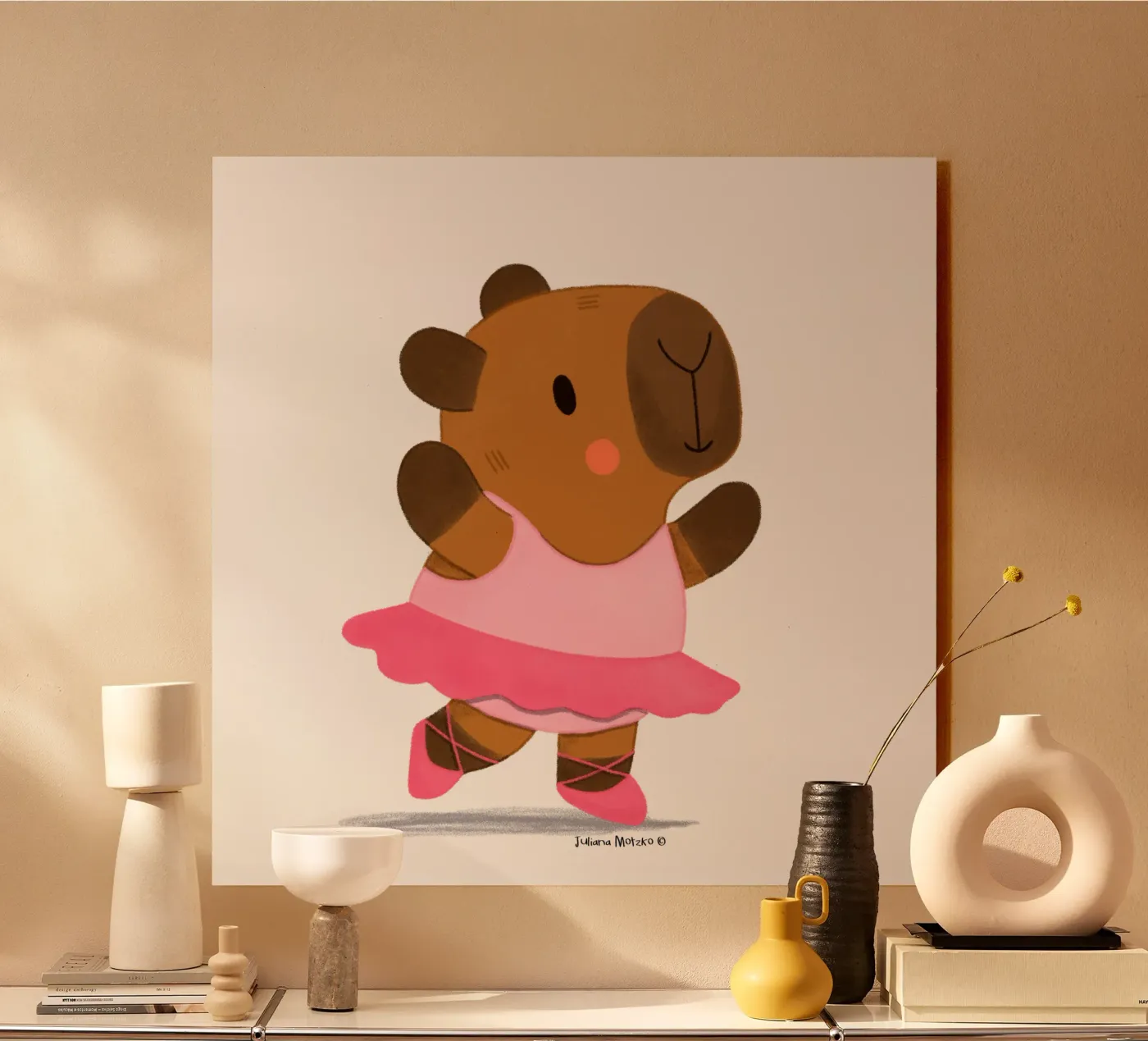 Capybara Ballerina plexiglass da julianamotzko