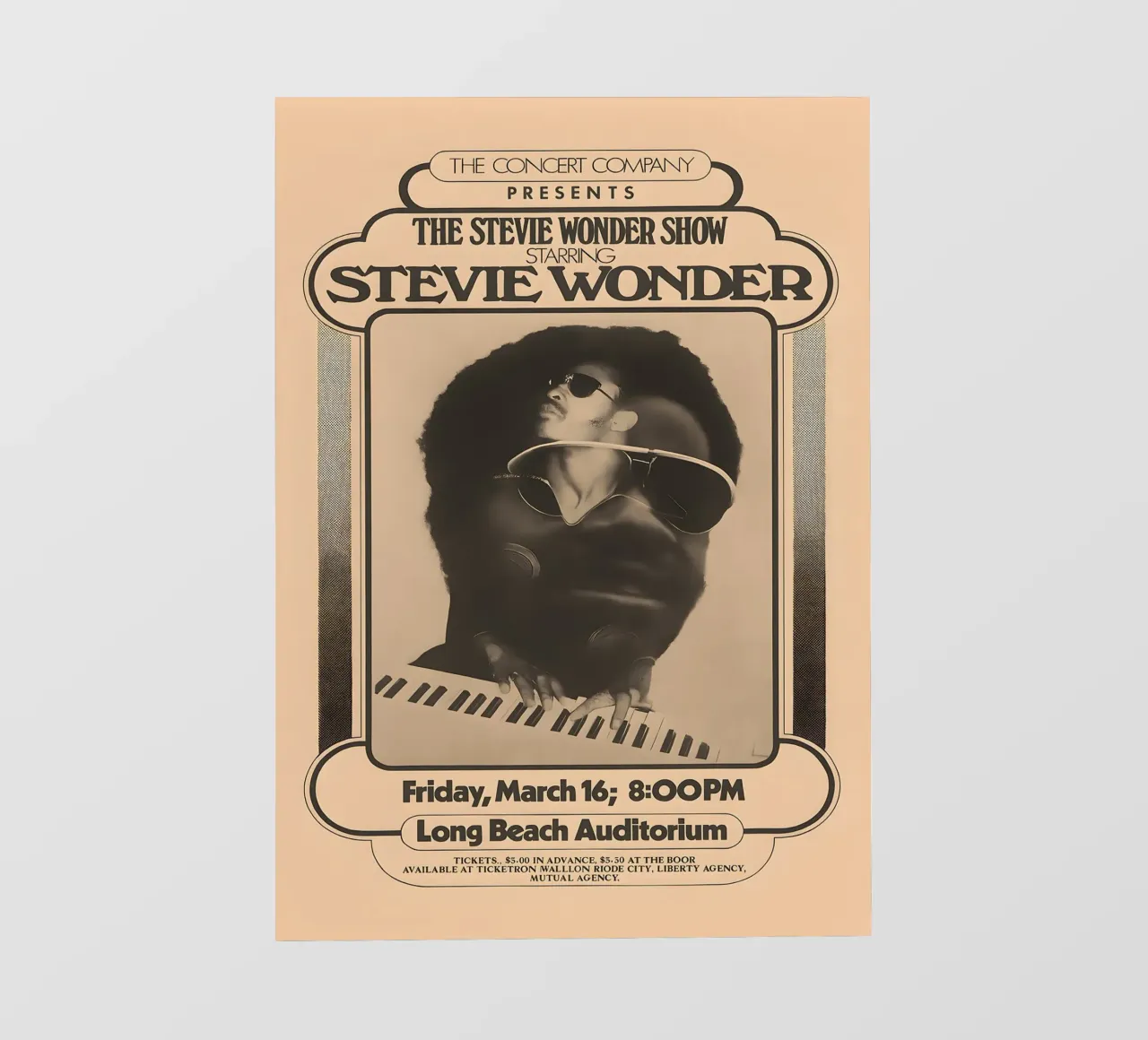 THE STEVIE WONDER SHOW STARRING STEVIE WONDER 1973 telo in pvc da DGUnder