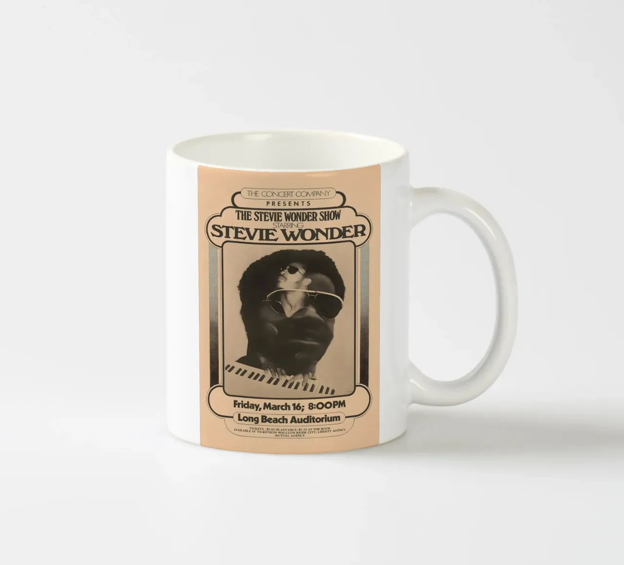 THE STEVIE WONDER SHOW STARRING STEVIE WONDER 1973 tazza in ceramica da DGUnder