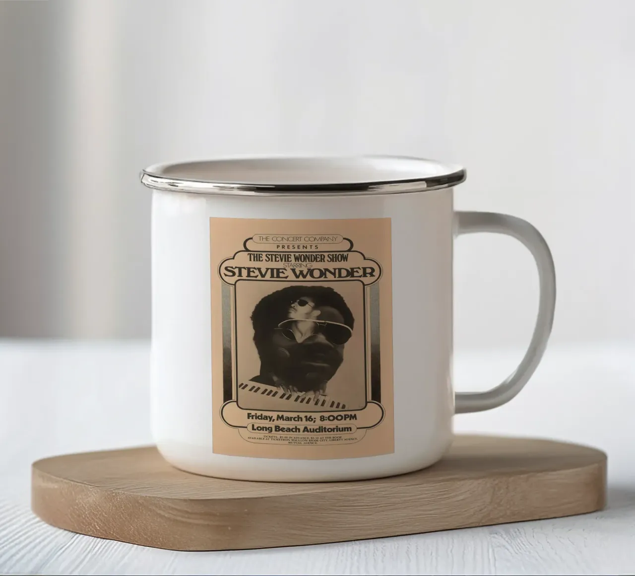 THE STEVIE WONDER SHOW STARRING STEVIE WONDER 1973 tazza in smalto da DGUnder